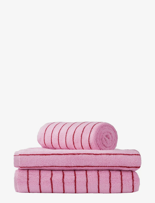 BONGUSTA Naram Hand Towels - Hånd Håndkle, creme & ink