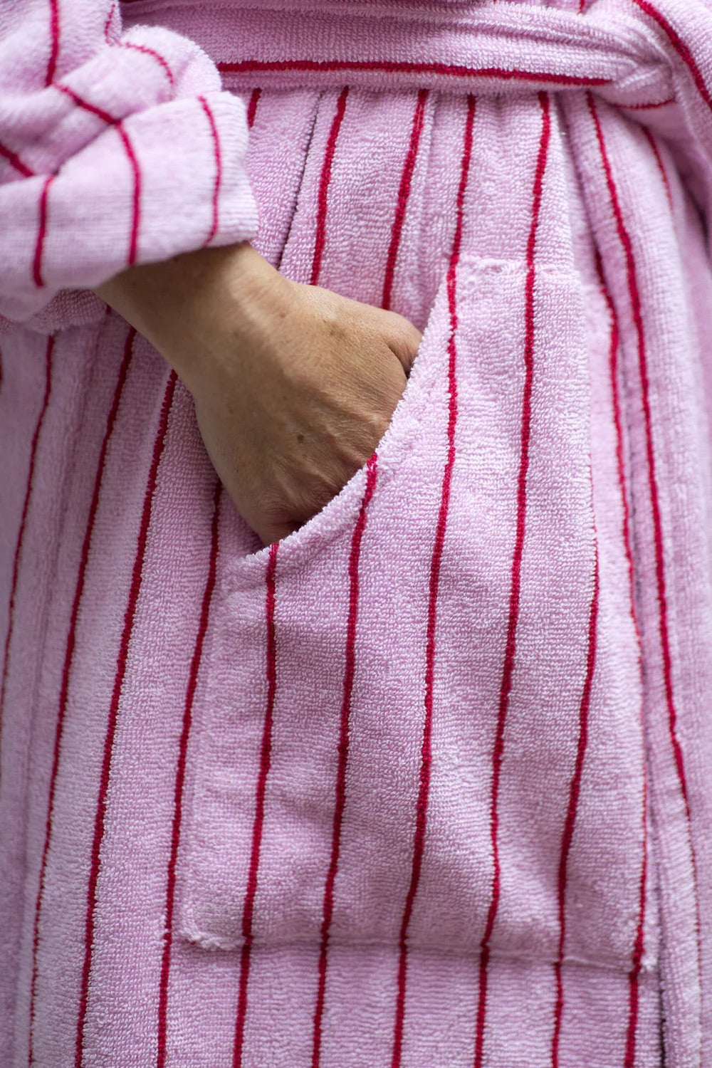 BONGUSTA Naram Bathrobe - Badekåpe, baby pink & ski patrol