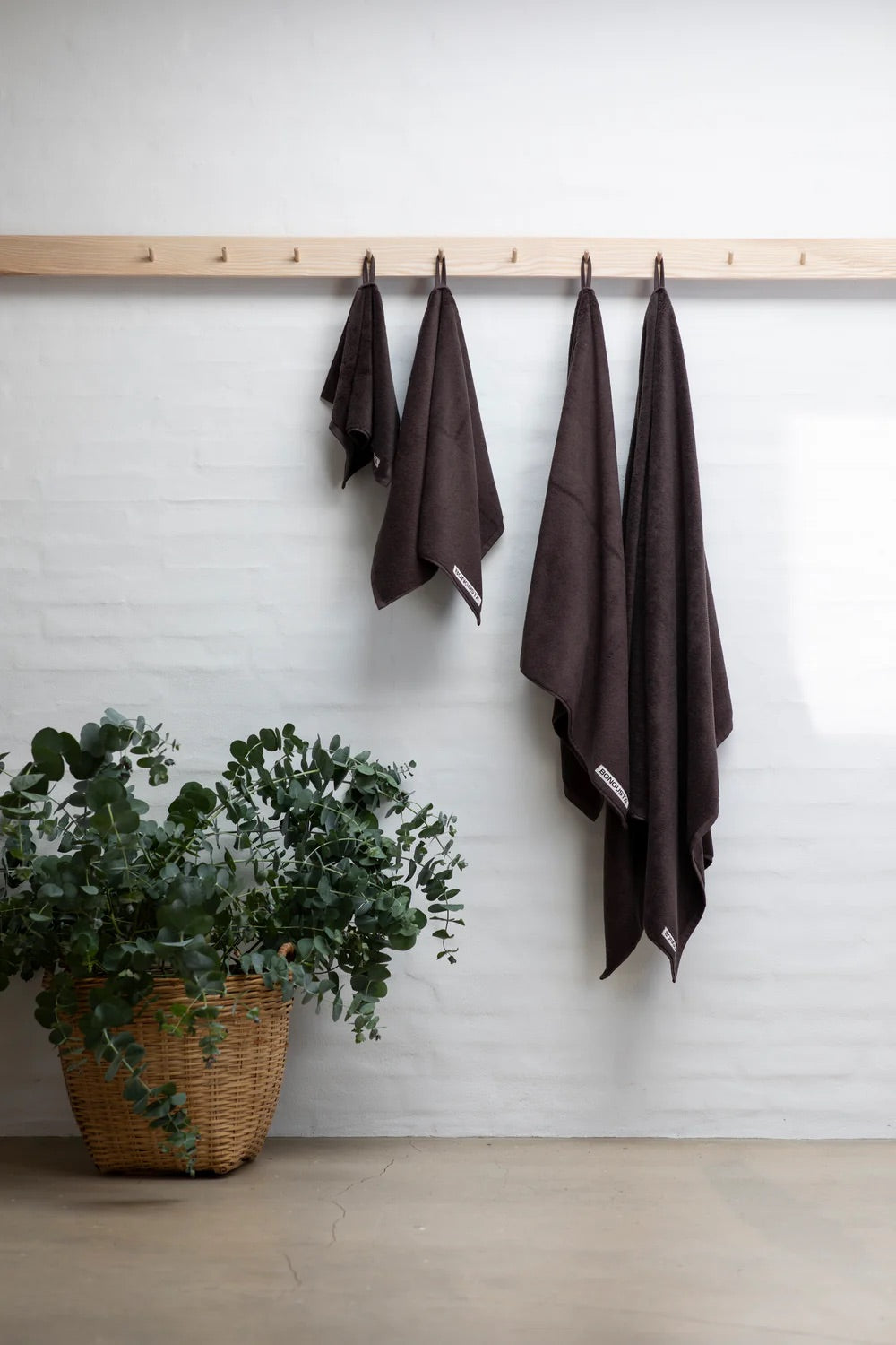BONGUSTA Naram Hand Towels - Hånd Håndkle, coffee