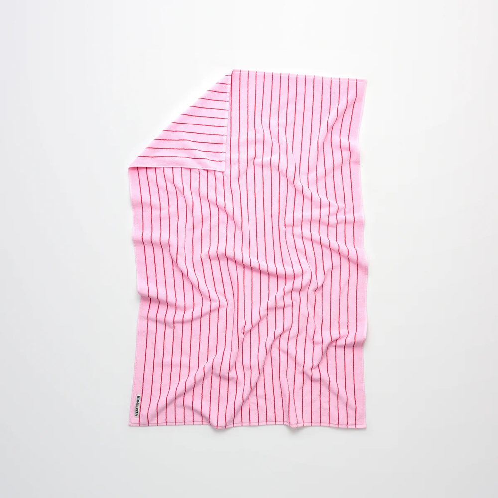 BONGUSTA Naram Bath Sheet - Badehåndkle, baby pink & ski patrol