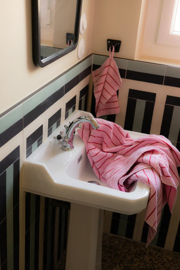 BONGUSTA Naram Hand Towels - Hånd Håndkle, creme & ink