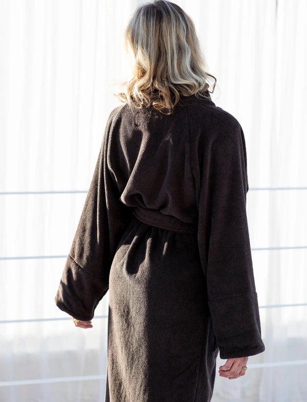 BONGUSTA Naram Bathrobe - Badekåpe, coffee