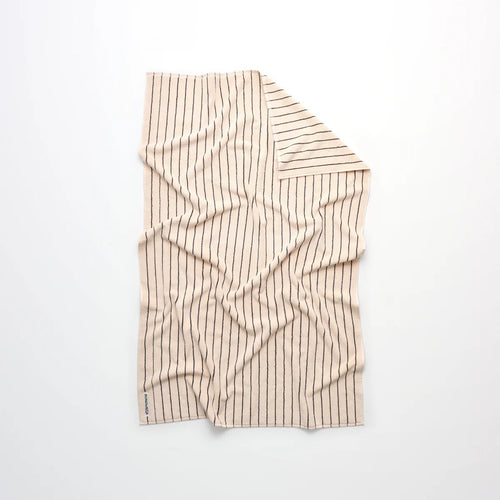 BONGUSTA Naram Bath Sheet - Badehåndkle, creme & ink