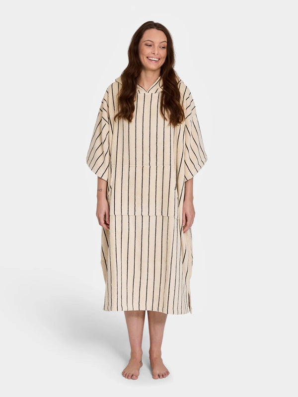 BONGUSTA Naram Poncho, creme & ink