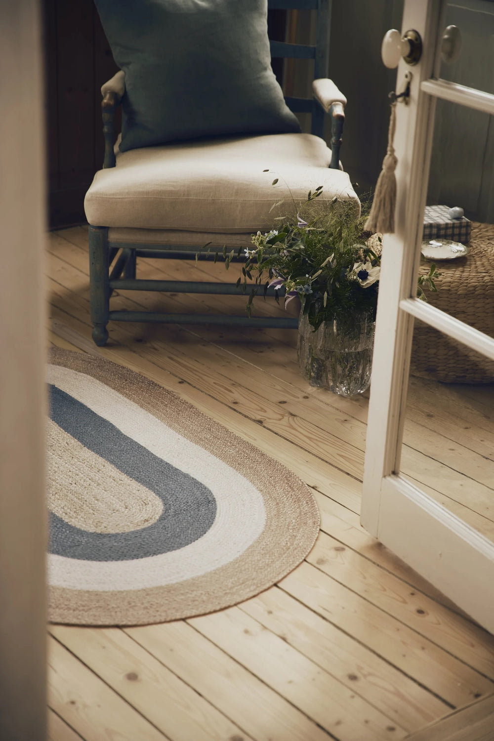 DIXIE Teppe Elin Oval, horizon blue 150x92