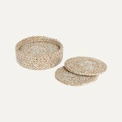 DIXIE Coaster Ella, white/natural