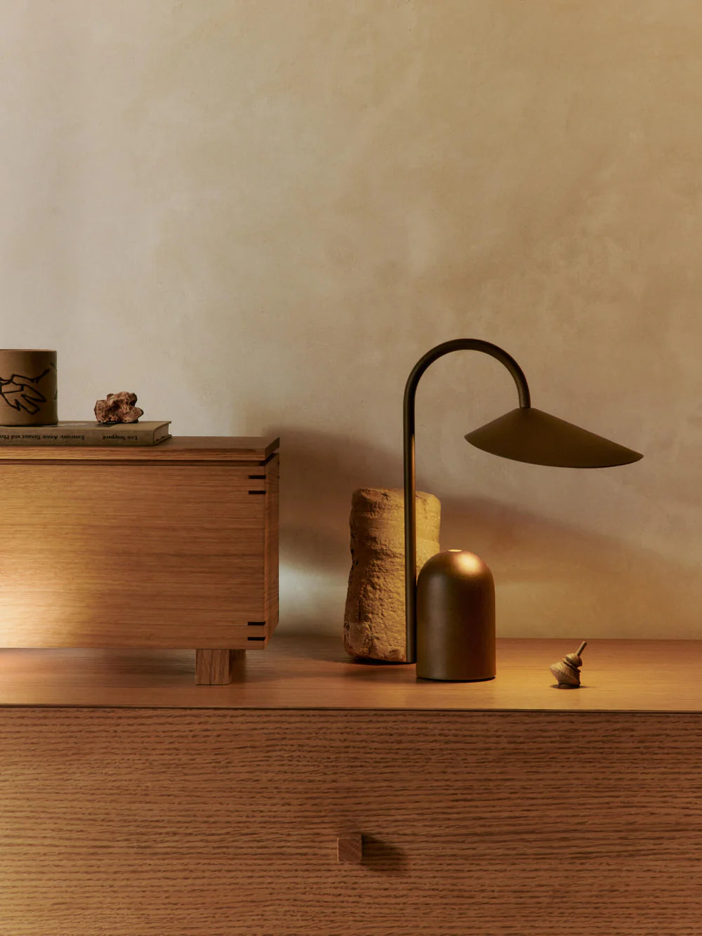 Arum Portable Lampe, chocolate brown
