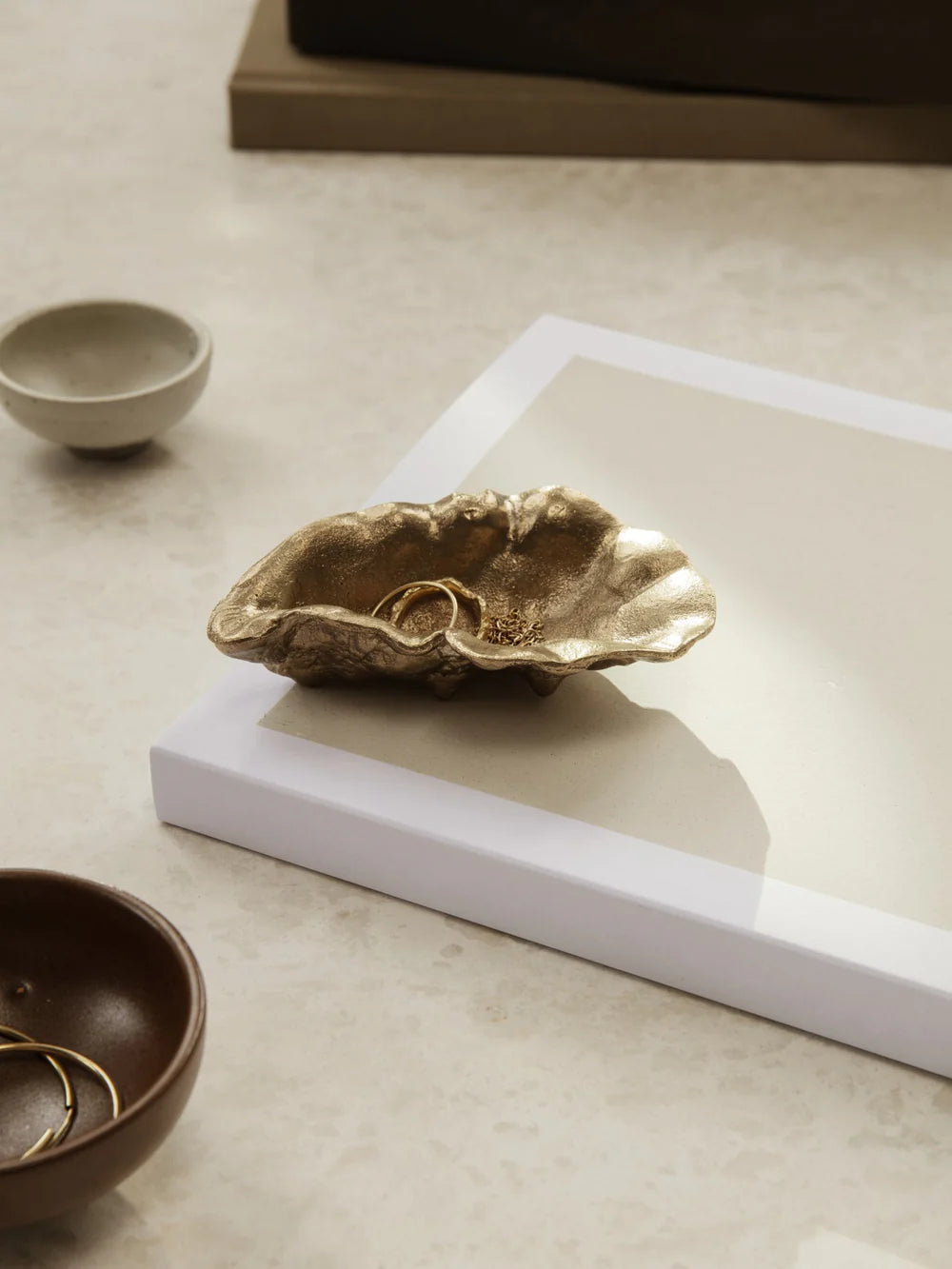 Oyster Skål, brass