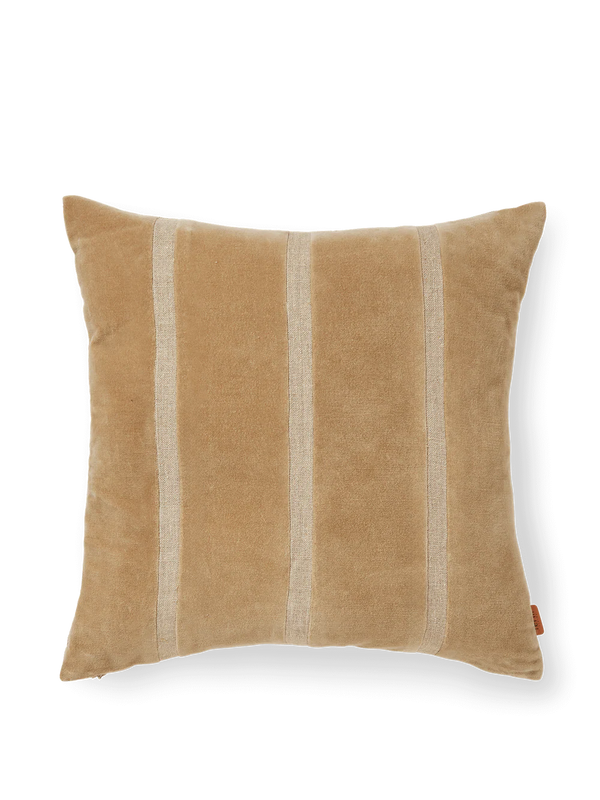 Senti Stripe putetrekk, linen/carob brown