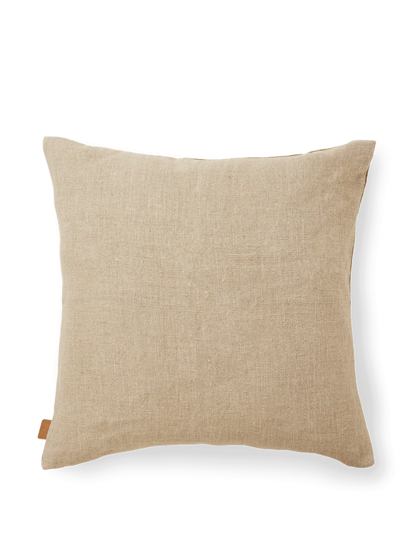 Senti Stripe putetrekk, linen/carob brown