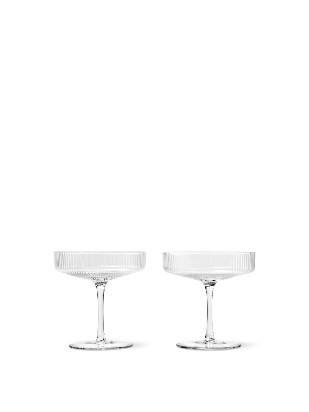 Ripple Champagne glass 2 pk., clear