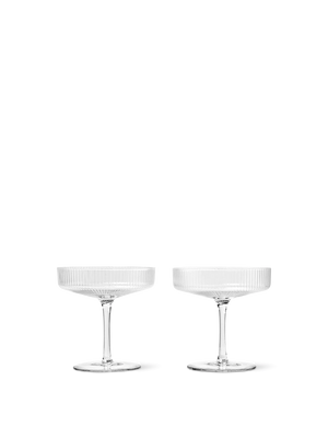 Ripple Champagne glass 2 pk., frosted