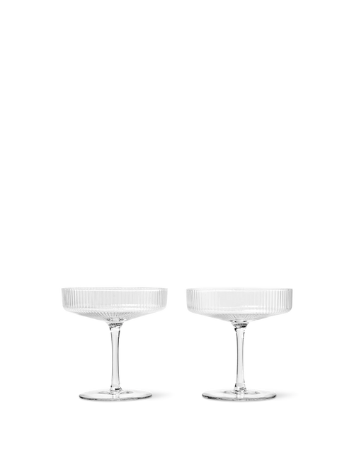 Ripple Champagne glass 2 pk., clear