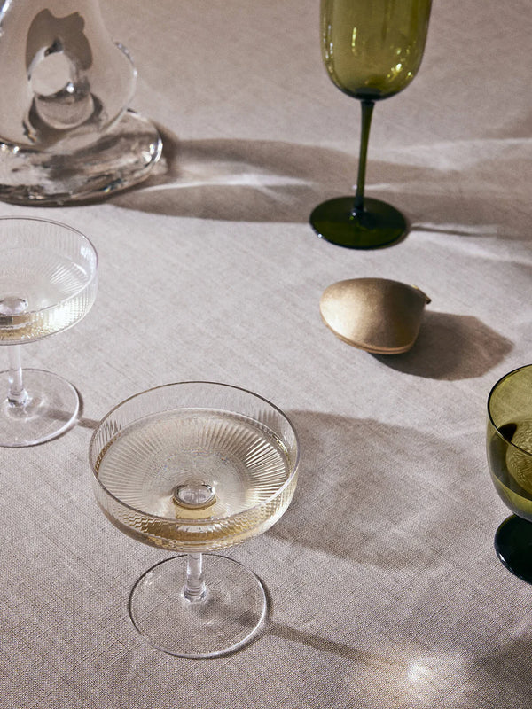 Ripple Champagne glass 2 pk., frosted