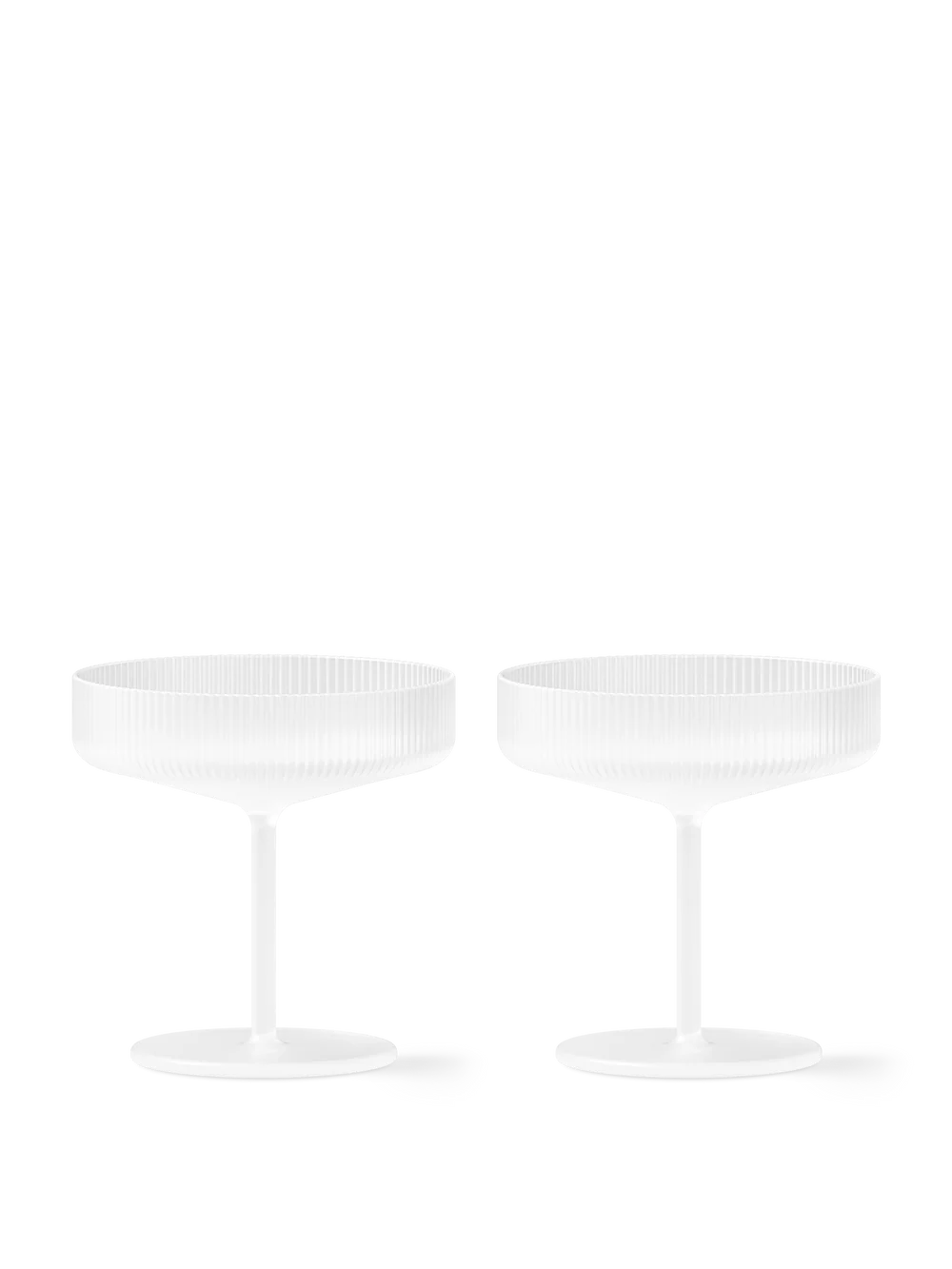 Ripple Champagne glass 2 pk., frosted