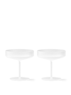 Ripple Champagne glass 2 pk., frosted