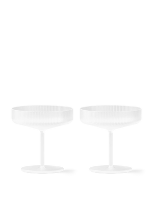 Ripple Champagne glass 2 pk., frosted