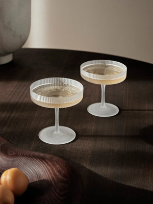 Ripple Champagne glass 2 pk., frosted
