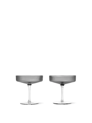 Ripple Champagne glass 2 pk., frosted