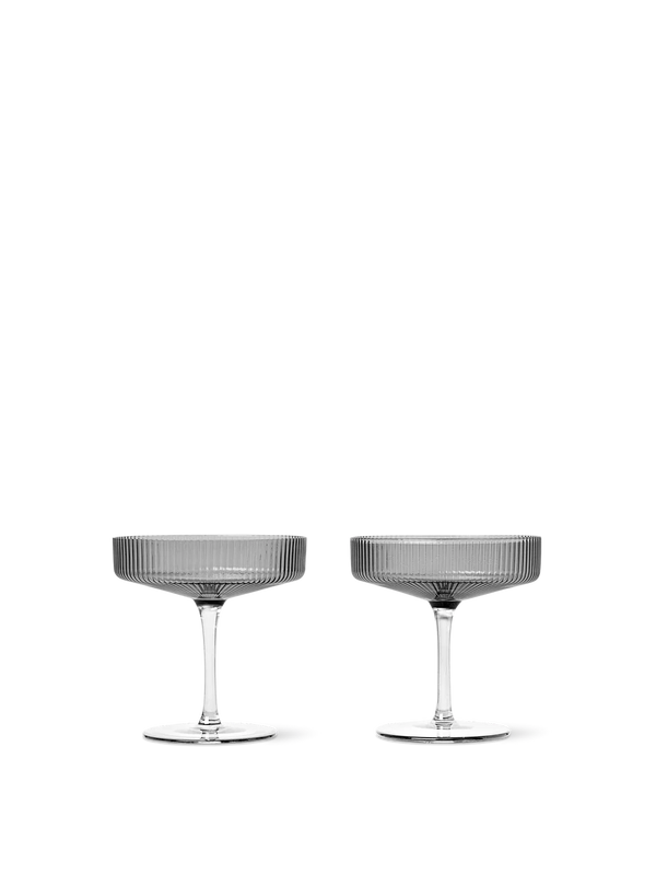 Ripple Champagne glass 2 pk., frosted