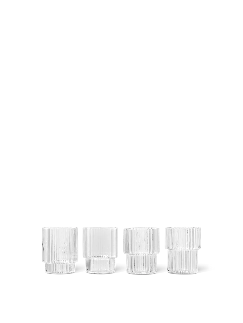 Ripple Glass 4 pk., clear