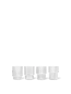 Ripple Glass 4 pk., clear