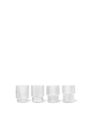 Ripple Glass 4 pk., clear