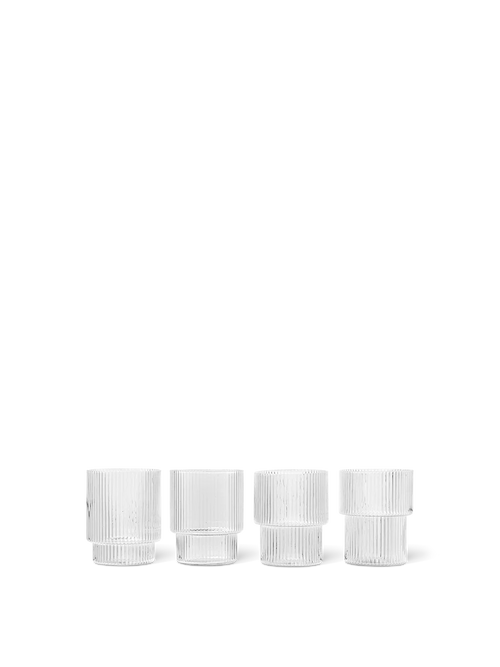 Ripple Glass 4 pk., clear