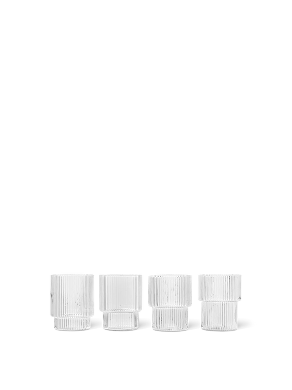 Ripple Glass 4 pk., frosted