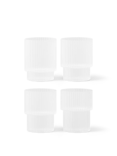 Ripple Glass 4 pk., frosted