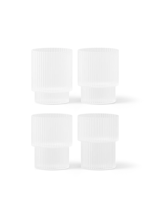 Ripple Glass 4 pk., frosted