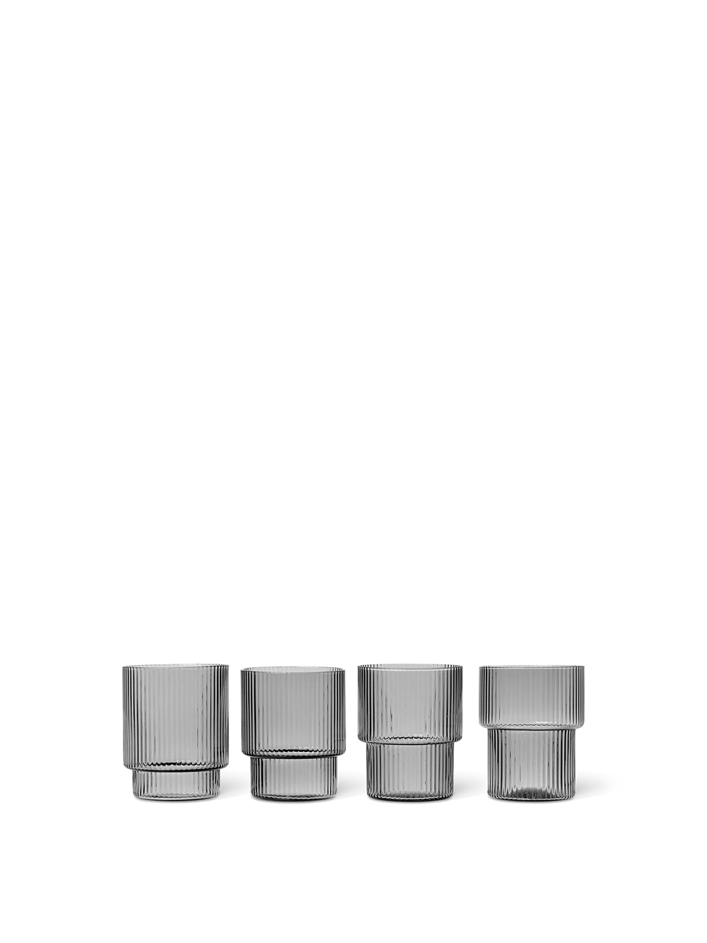 Ripple Glass 4 pk., smoked grey