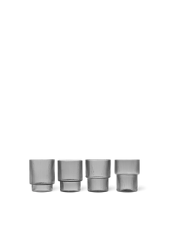 Ripple Glass 4 pk., smoked grey