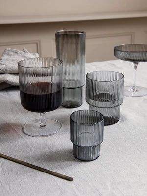 Ripple Glass 4 pk., smoked grey