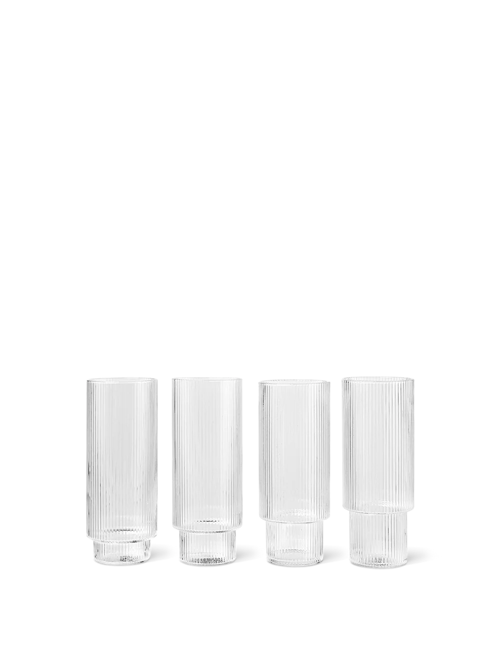 Ripple Long Drink glass 4 stk., clear