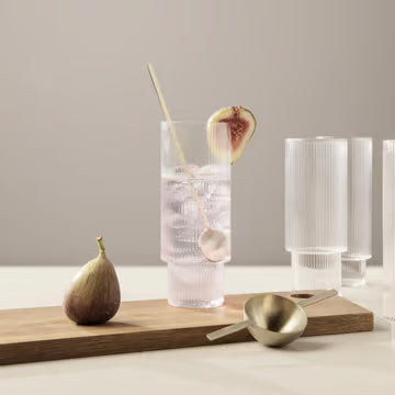 Ripple Long Drink glass 4 stk., clear