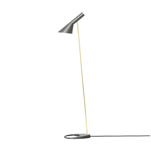 AJ Gulvlampe, varm grå/brass