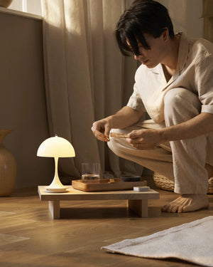 Panthella 160 Portable Lampe, opal rose
