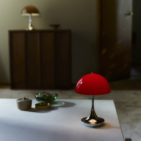 Panthella 160 Portable Lampe The Originals, opal rød