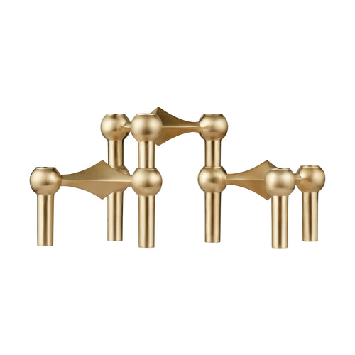 STOFF Nagel Lysestake 3-pakning, brushed brass