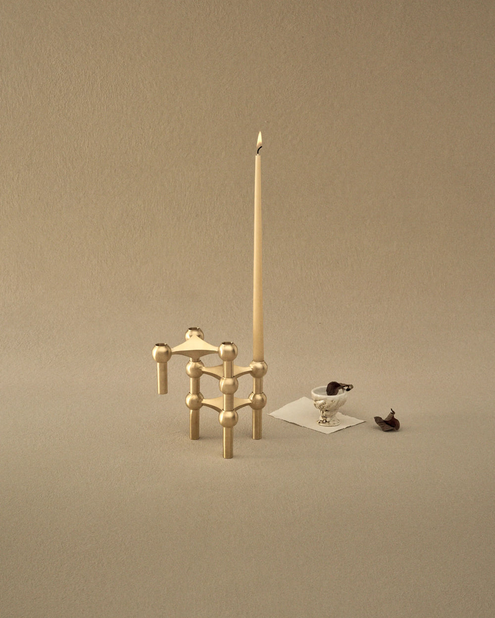 STOFF Nagel Lysestake, brushed brass
