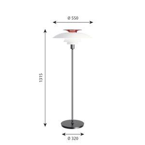 PH 80 Gulvlampe, hvit