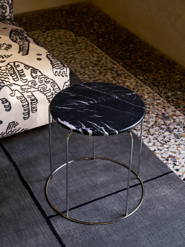 &Tradition Wire Stool VP11 Med Marmortopp, bianco carrara