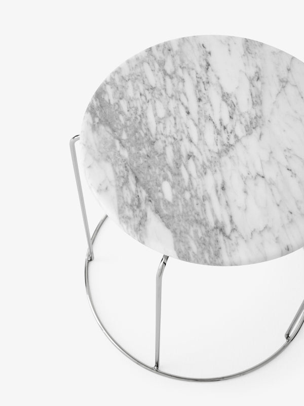 &Tradition Wire Stool VP11 Med Marmortopp, bianco carrara