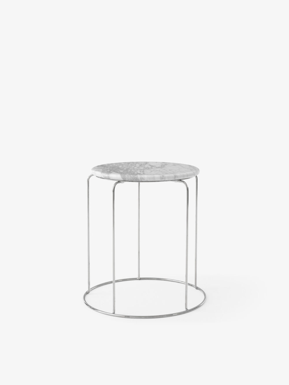 &Tradition Wire Stool VP11 Med Marmortopp, bianco carrara