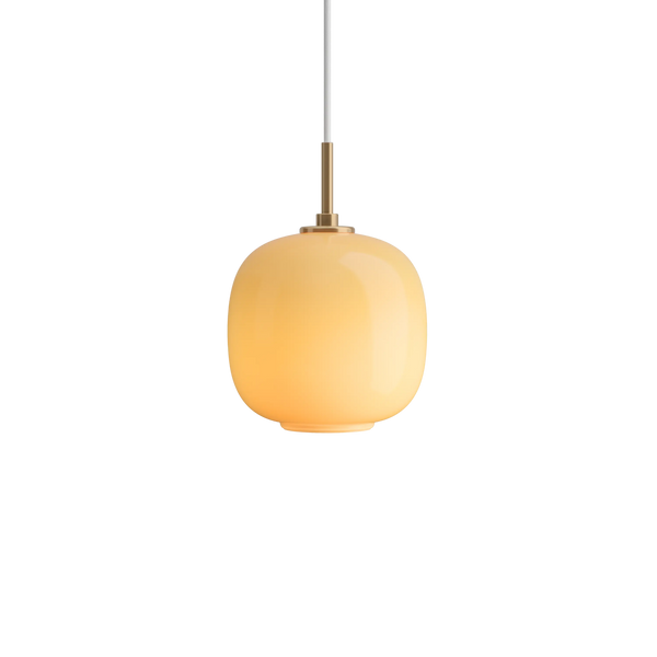 VL 45 Radiohus Pendel, pale yellow 17.5cm