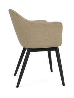 Harbour Dining Chair, Wooden Base, Black Oak