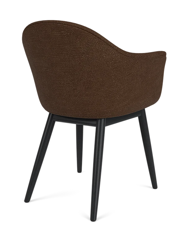 Harbour Dining Chair, Wooden Base, Black Oak