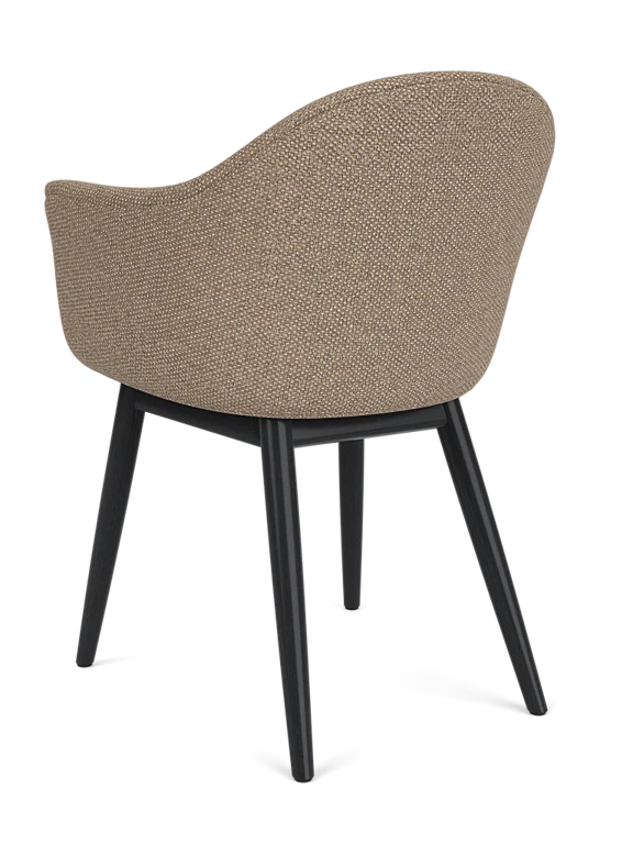 Harbour Dining Chair, Wooden Base, Black Oak