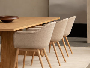 Harbour Dining Chair, Wooden Base, Natural Oak